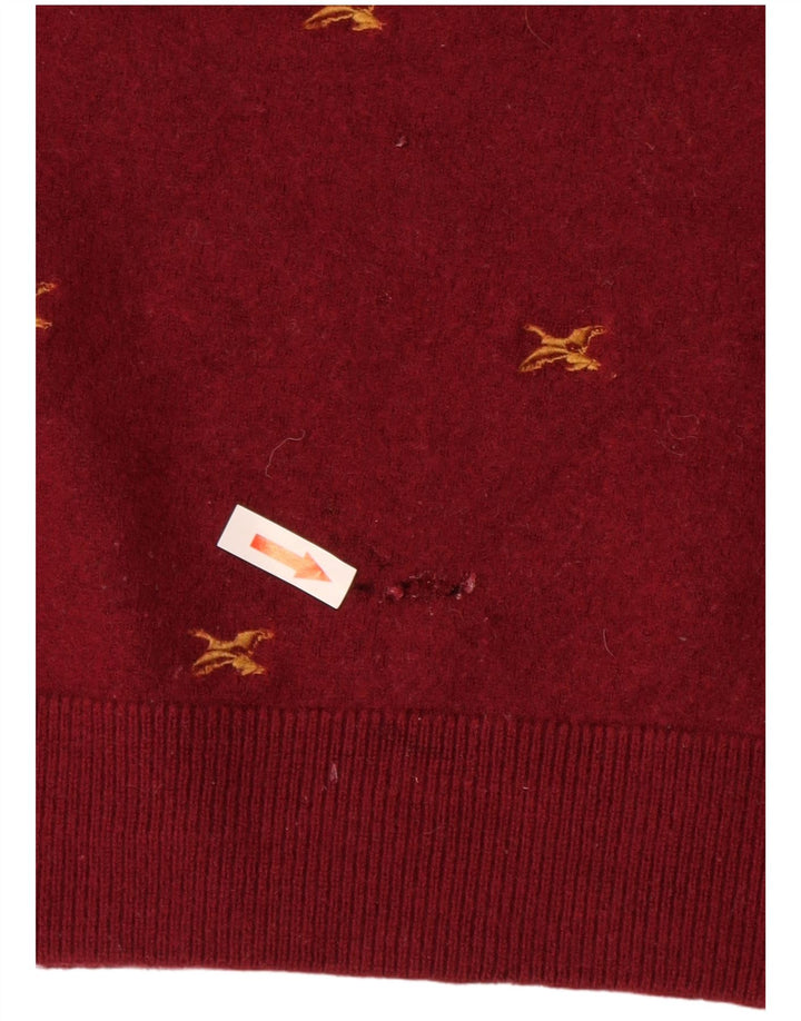 Suéter feminino Carhartt com estampa abstrata e gola redonda Reino Unido 14 grande vermelho