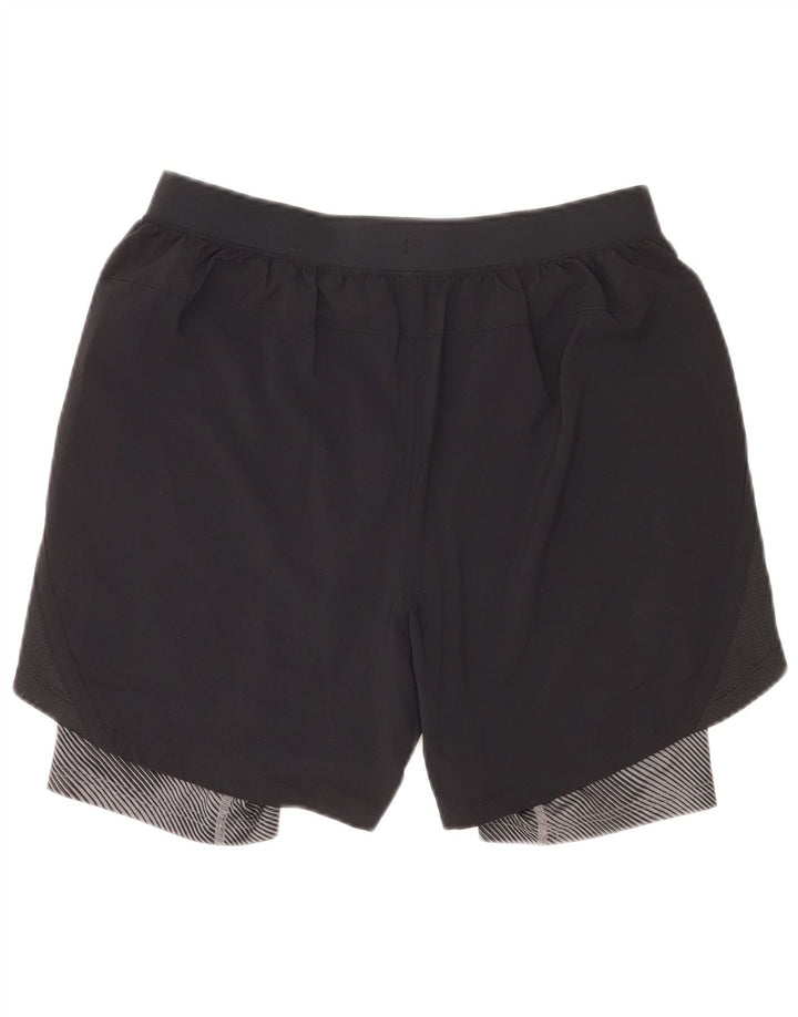 Shorts esportivos gráficos masculinos Under Armour grandes pretos