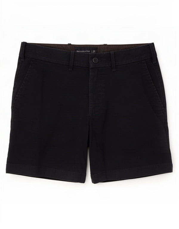 Shorts Chino feminino Abercrombie & Fitch médio W29 algodão azul marinho