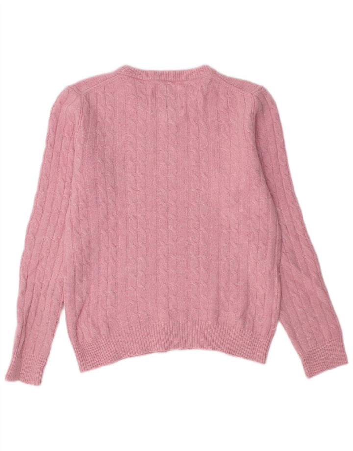 Jack Wills Suéter feminino com gola redonda, Reino Unido 10 pequeno rosa