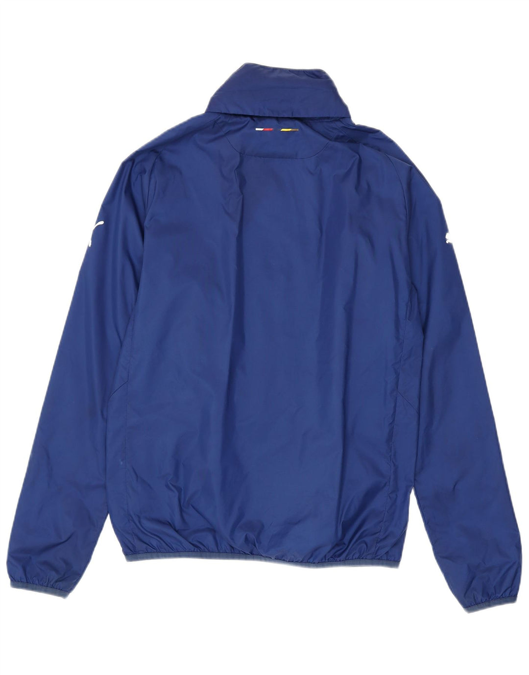 Jaqueta de chuva masculina Puma Arsenal com capuz Reino Unido 38 Nylon azul médio