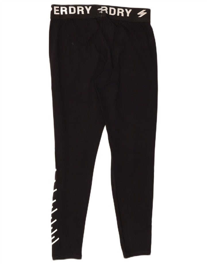 Leggings gráficas femininas SUPERDRY UK 12 médio preto