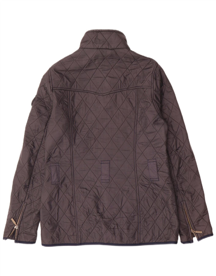 Jaqueta acolchoada feminina Barbour UK 12 poliamida azul marinho médio