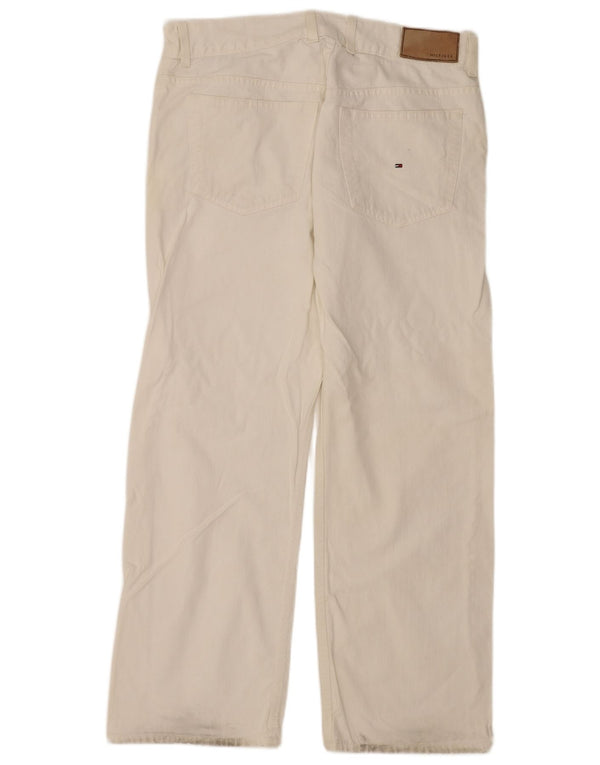 Jeans retos masculinos Tommy Hilfiger W36 L30 algodão branco
