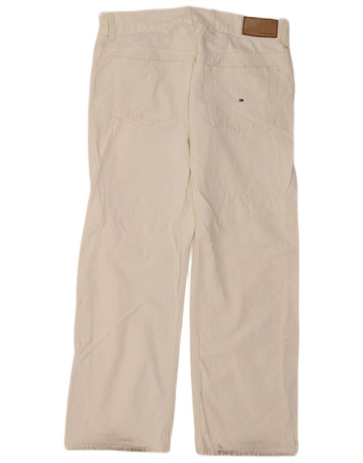 Jeans retos masculinos Tommy Hilfiger W36 L30 algodão branco