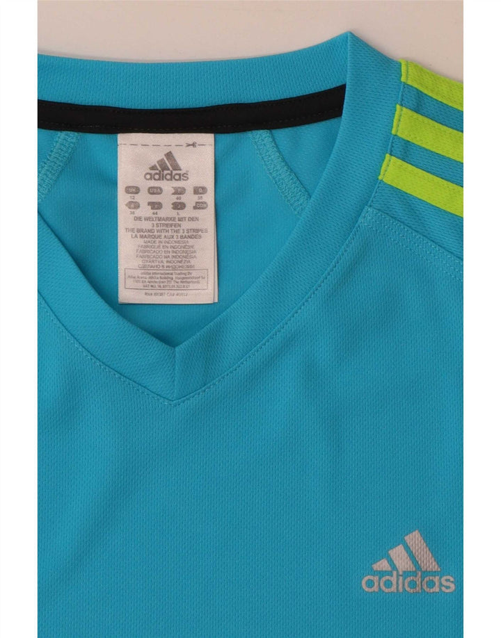 Camiseta Feminina Adidas Top UK 12 Poliéster Azul Médio