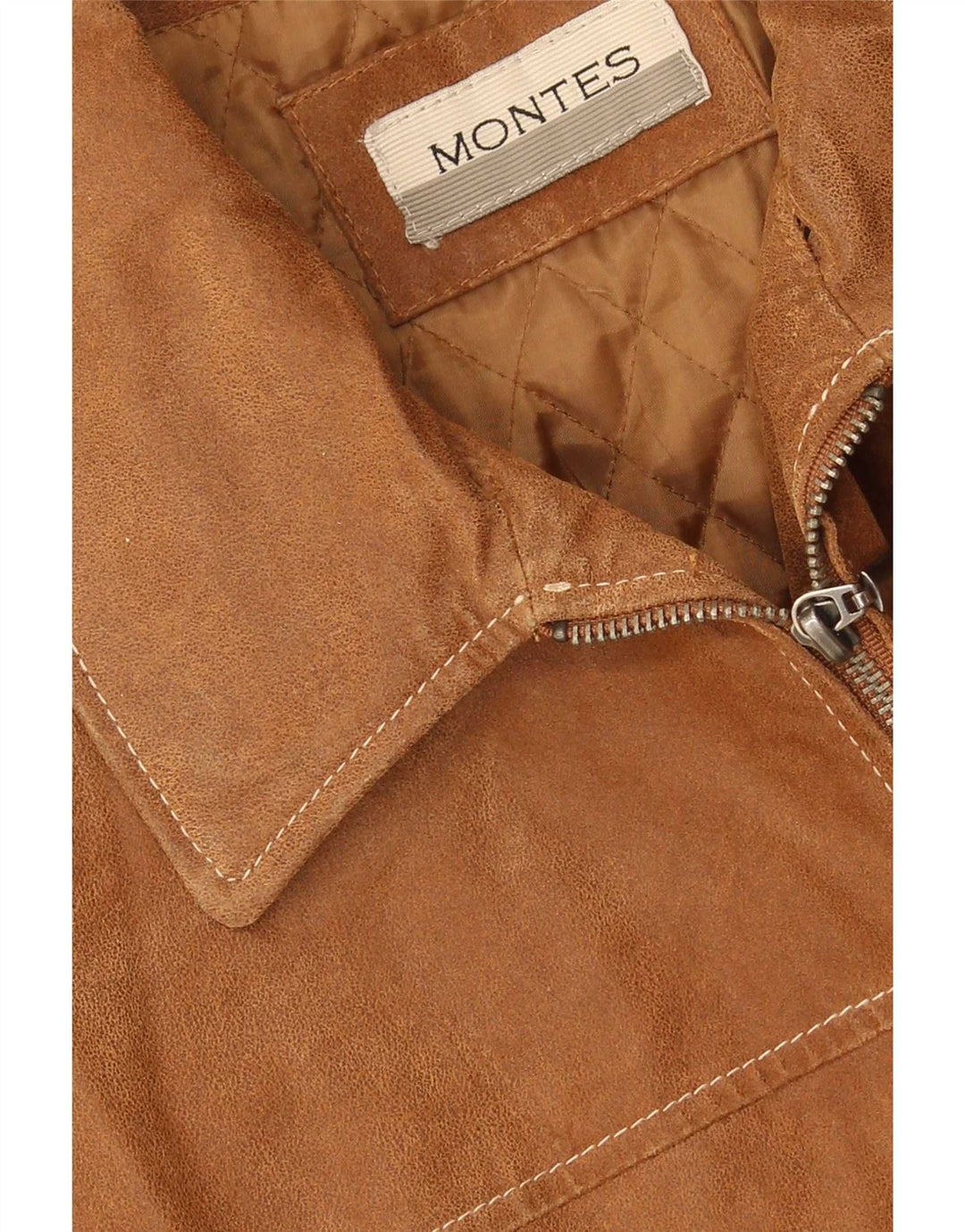 Jaqueta de camurça masculina Montes UK 42 XL marrom