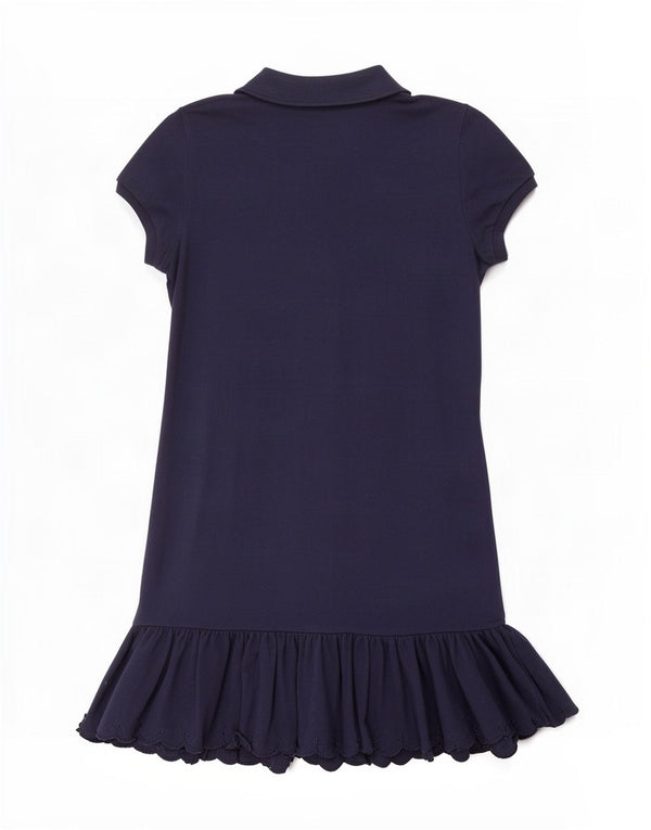 Ralph Lauren Vestido polo feminino 12-13 anos grande algodão azul marinho