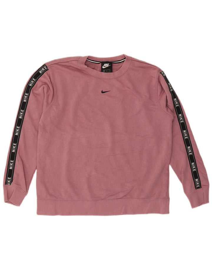 Moletom gráfico feminino Nike Jumper UK 14 médio rosa colorblock algodão
