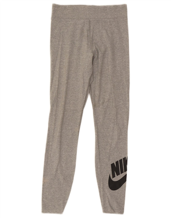 Leggings Nike Femininas Graphic UK 8 Pequenas Cinza Algodão