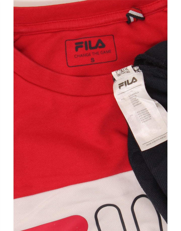 FILA Moletom Gráfico Masculino Jumper Pequeno Multicolorido Colorblock