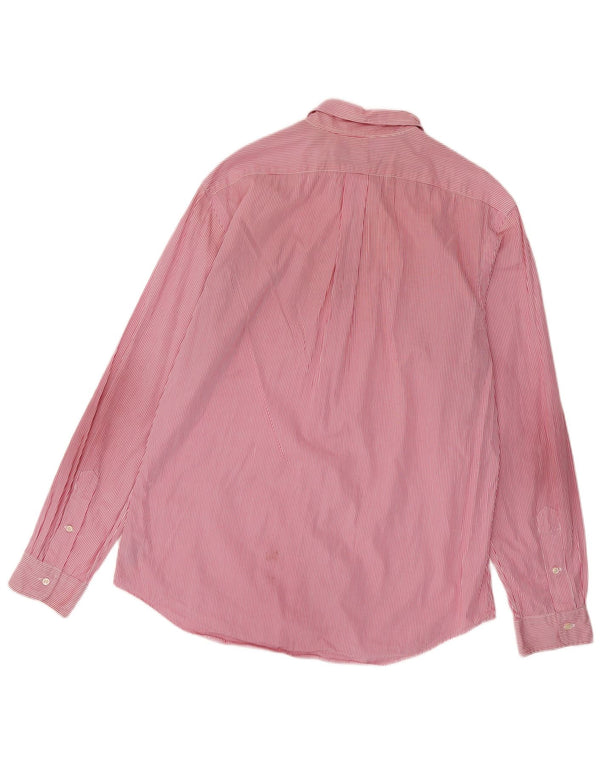 Camisa polo Ralph Lauren masculina slim fit XL algodão listrado rosa