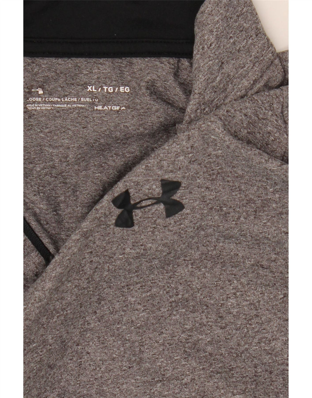 Under Armour Masculino Heat Gear Zip Neck Pulôver Treino Top XL Cinza