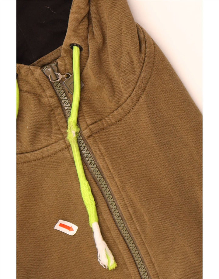 Suéter masculino FILA com capuz e zíper gráfico XS algodão cáqui