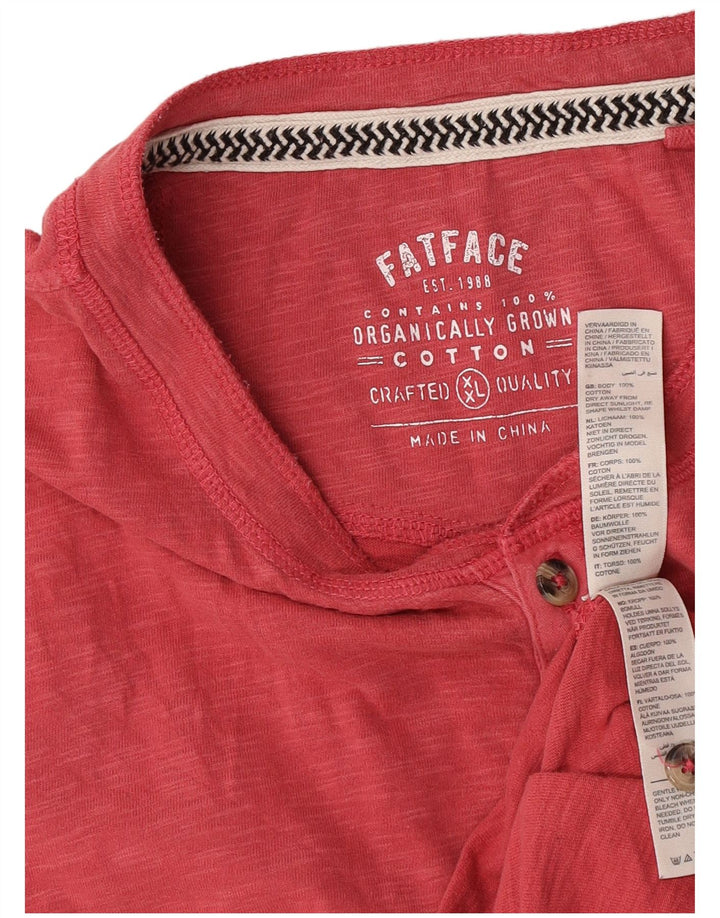 Camiseta masculina Fat Face Top 2XL Algodão Vermelho