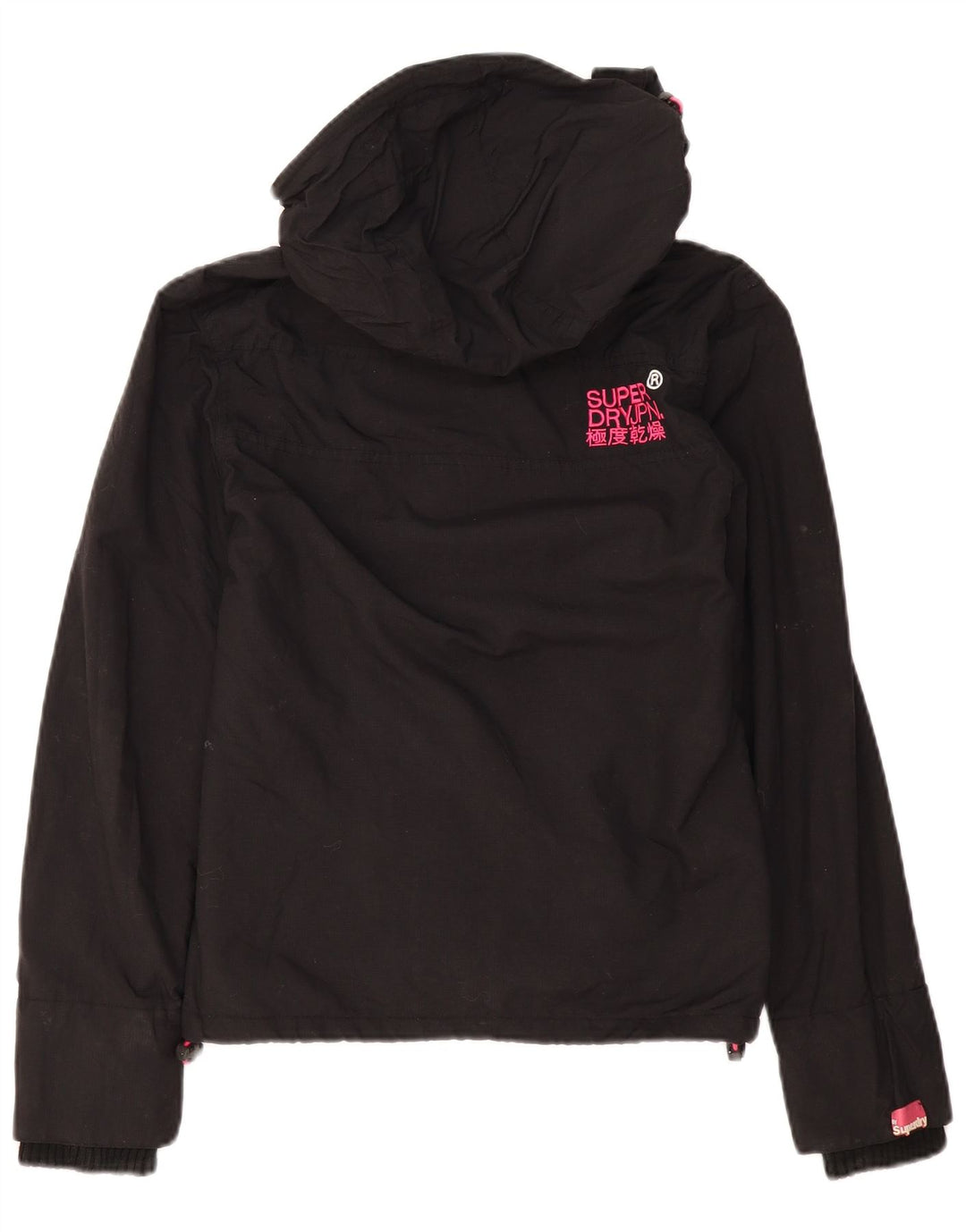 Jaqueta corta-vento superdimensionada feminina Superdry UK 6 XS preta