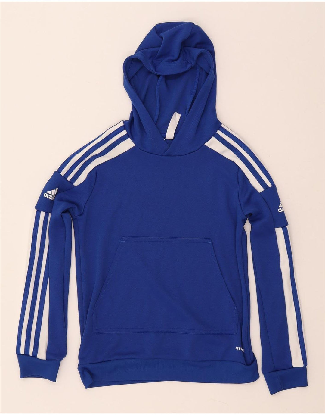 ADIDAS Meninos Hoodie Jumper 11-12 Anos Azul Poliéster