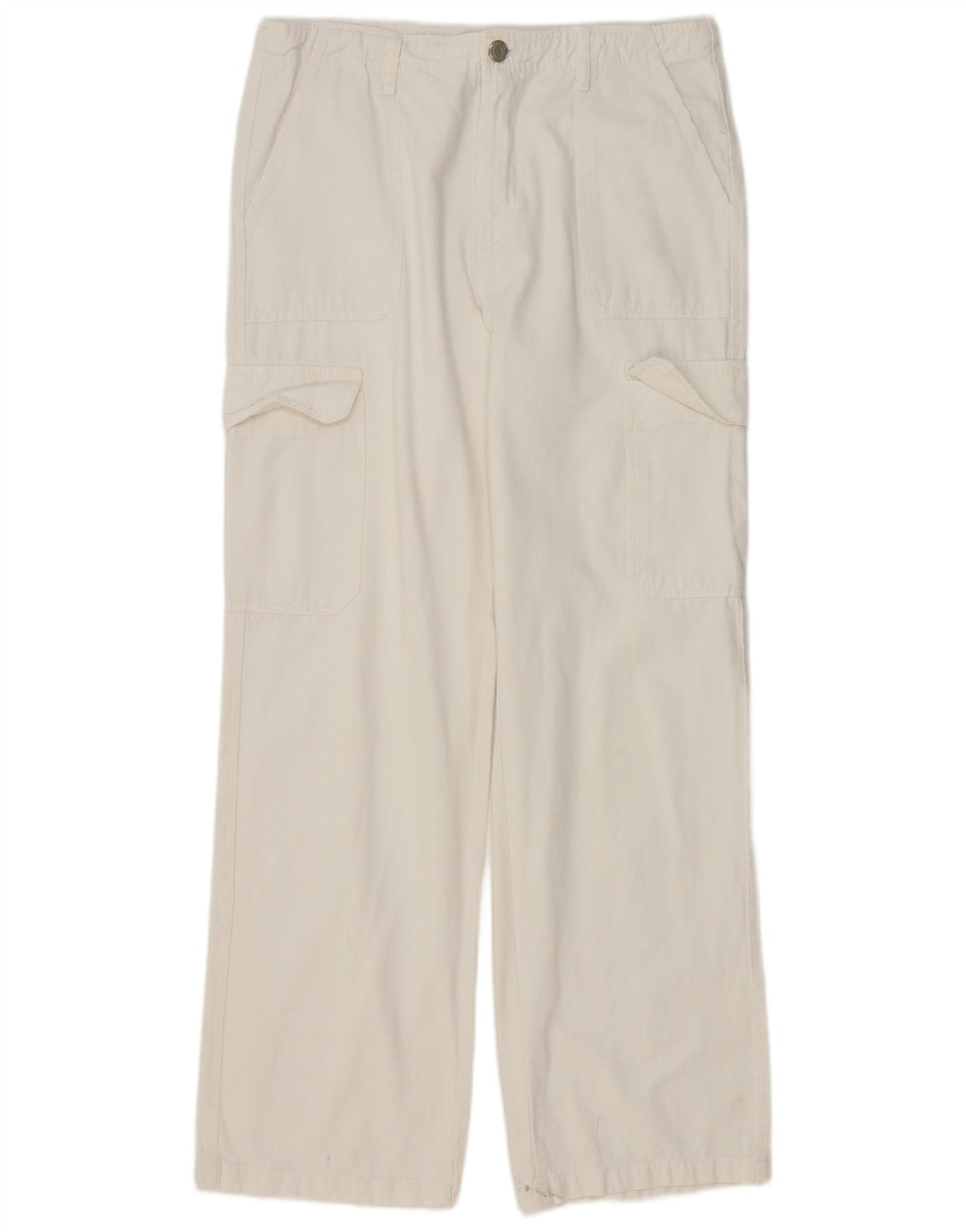 Calça cargo reta feminina Zara EU 42 grande W32 L32 branca