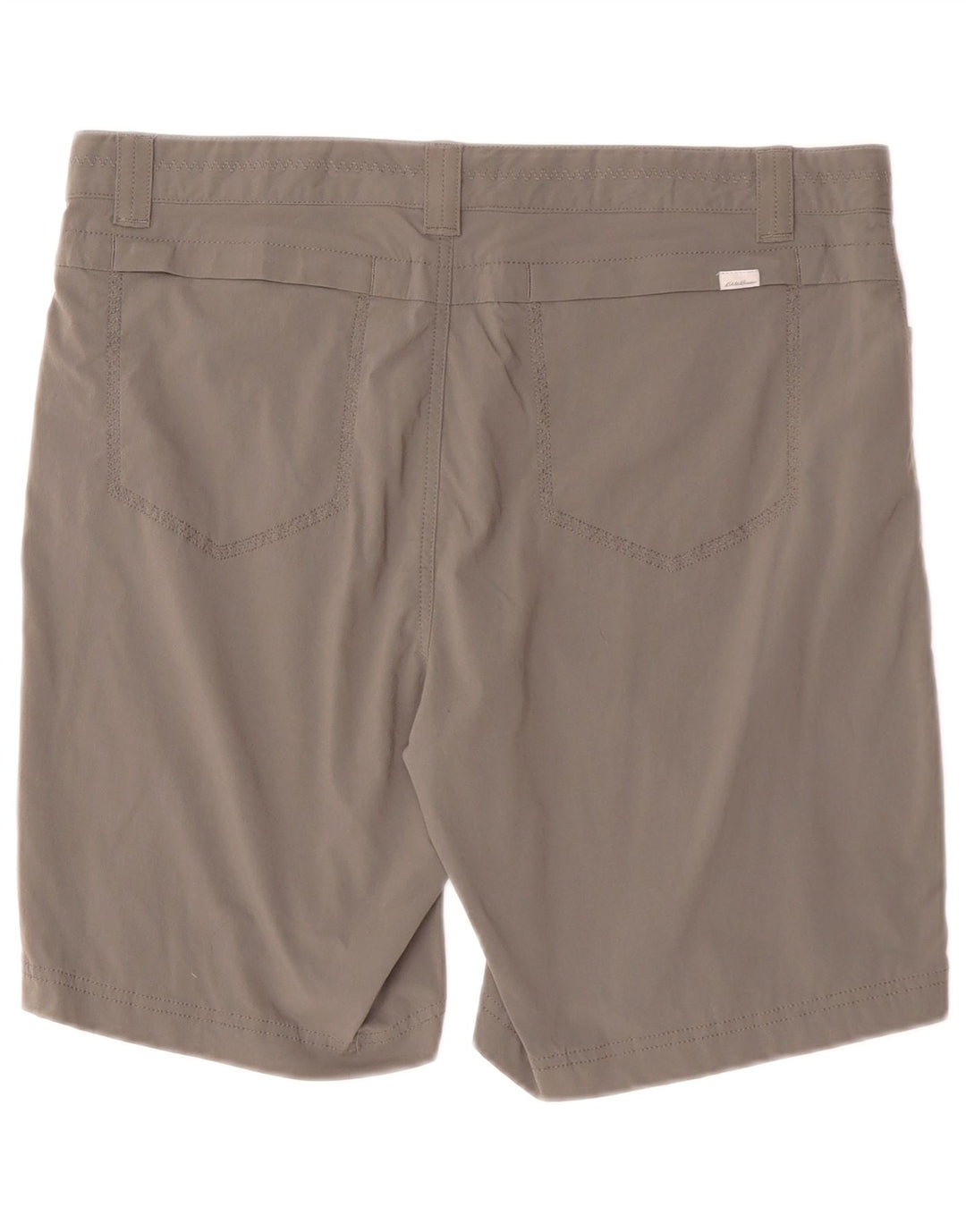 Shorts casuais femininos Eddie Bauer US 10 grandes W34 cinza poliamida
