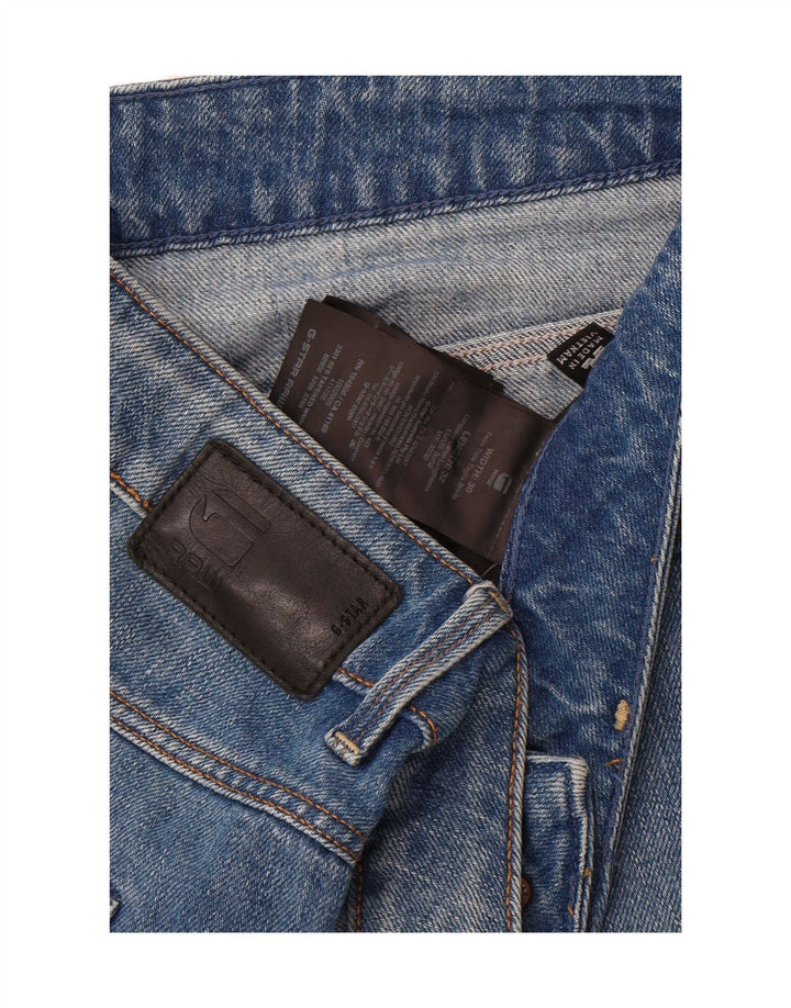 Jeans retos femininos G-STAR W30 L28 algodão azul