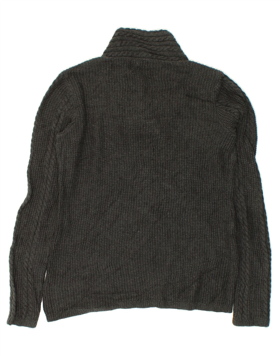 NAUTICA Womens Shawl Neck Jumper Sweater UK 16 Large Grey Cotton Vintage Nautica and Second-Hand Nautica from Messina Hembry 