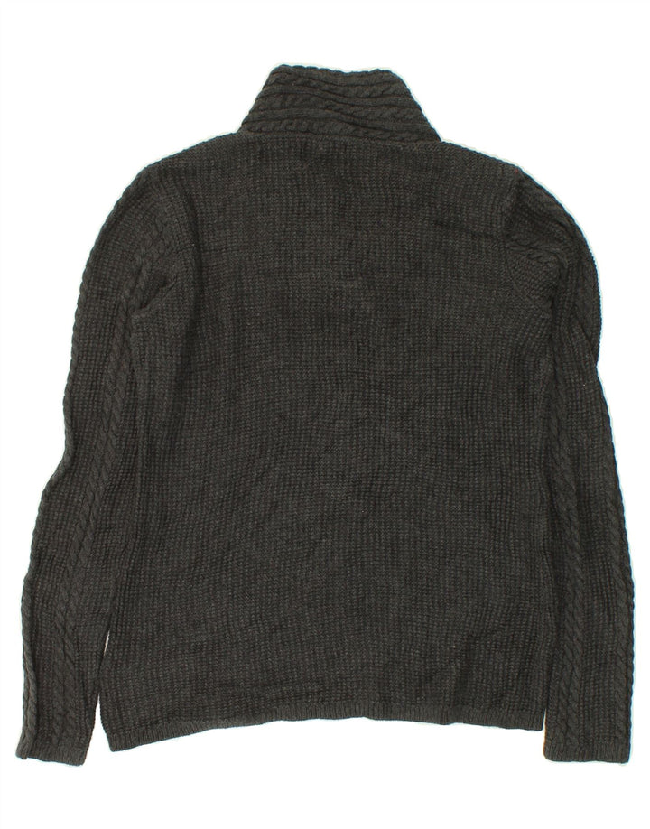 NAUTICA Womens Shawl Neck Jumper Sweater UK 16 Large Grey Cotton Vintage Nautica and Second-Hand Nautica from Messina Hembry 