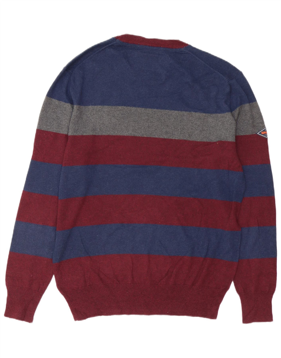 Suéter masculino SUPERDRY com gola redonda, grande listrado multicolorido