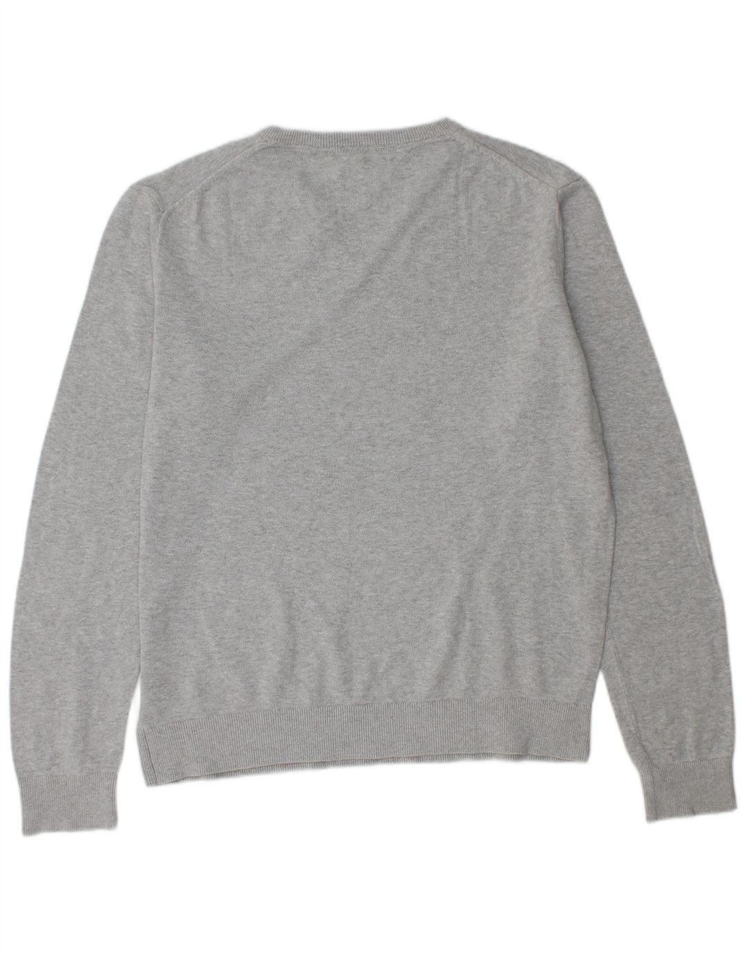 Suéter masculino TOMMY HILFIGER com decote em V XL algodão cinza