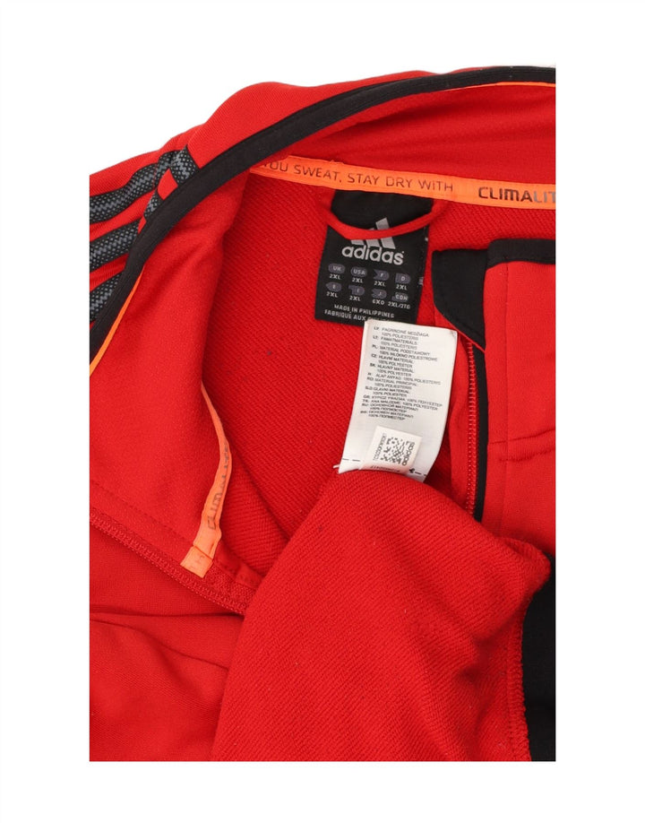 Jaqueta Adidas Mens Climalite Treino Top 2XL Poliéster Vermelho