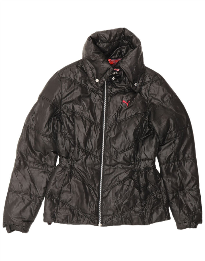 Jaqueta PUMA Feminina Acolchoada UK 12 Médio Preto