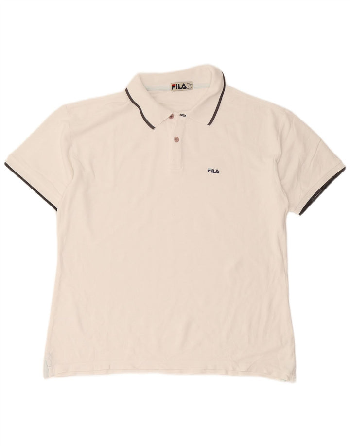 Camisa polo masculina Fila IT 52 grande branca