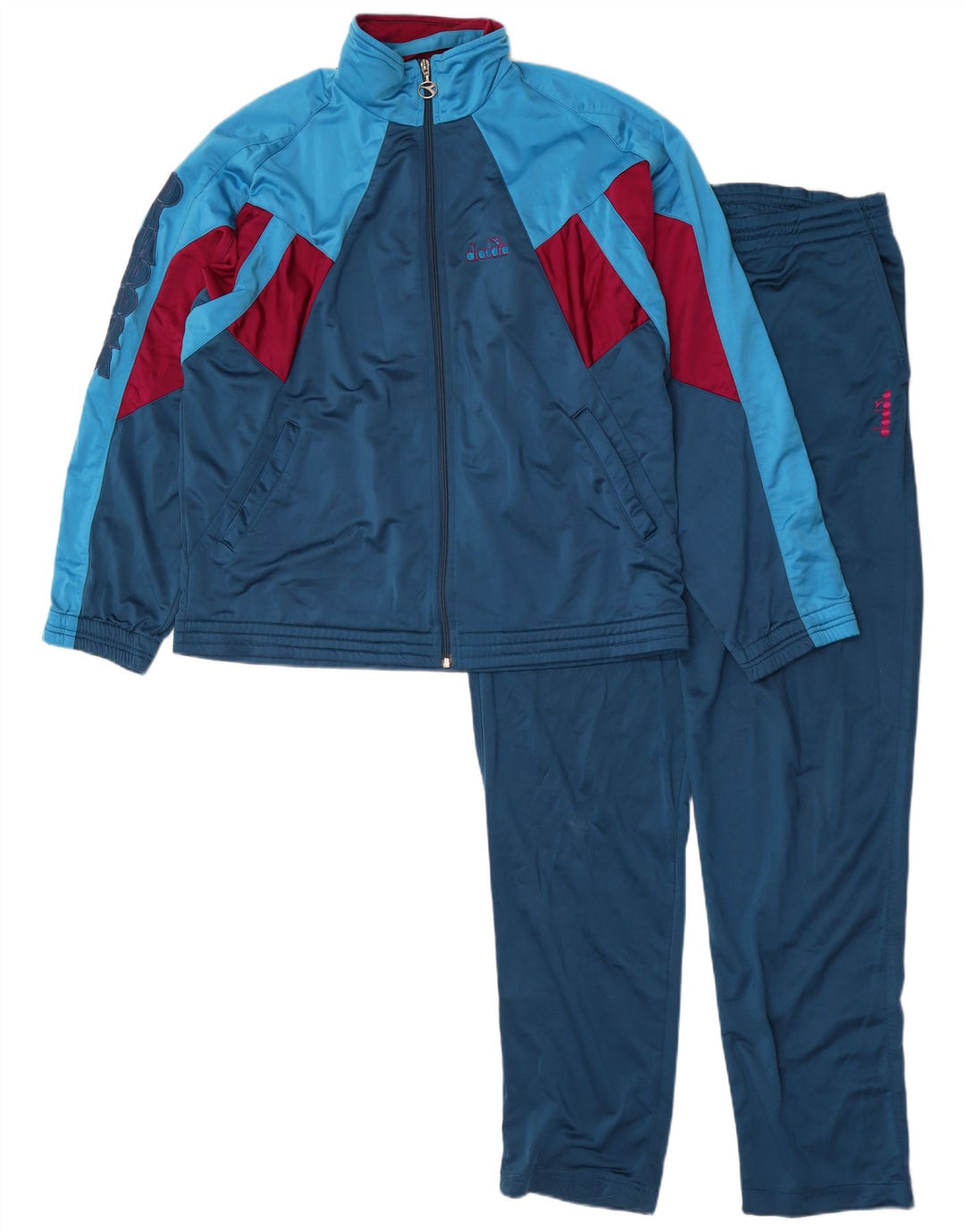 Diadora Mens Graphic Full Tracksuit UK 42 Grande Azul Colourblock Poliéster