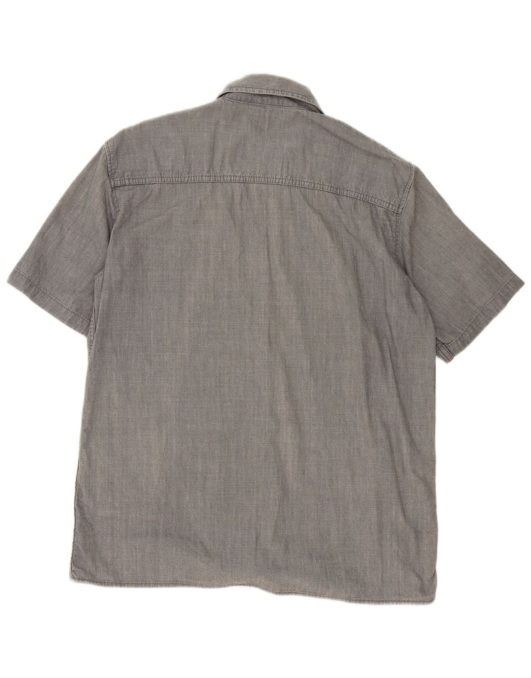 Camisa masculina de manga curta Lee algodão cinza médio