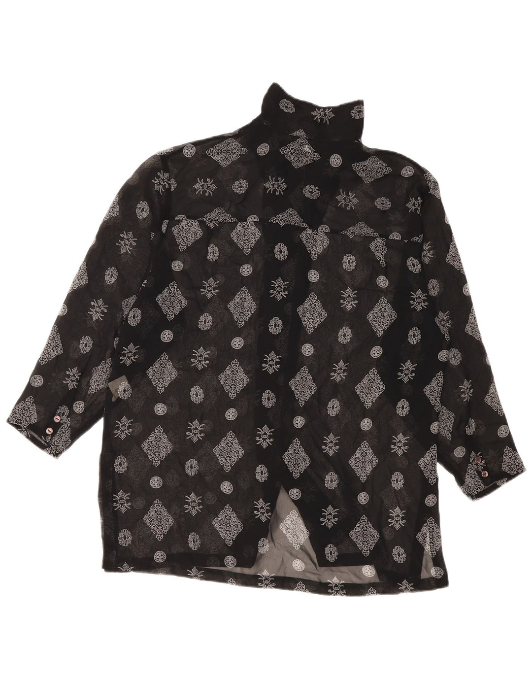 Blusa feminina S.Oliver Longline EU 36 pequena preta floral poliéster