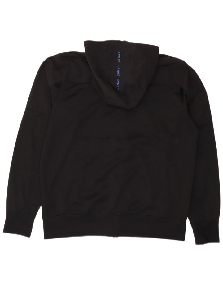 Suéter masculino Nike Graphic Zip com capuz grande poliéster preto