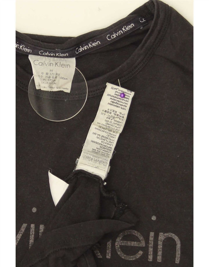 Calvin Klein Camiseta masculina gráfica Top médio algodão preto
