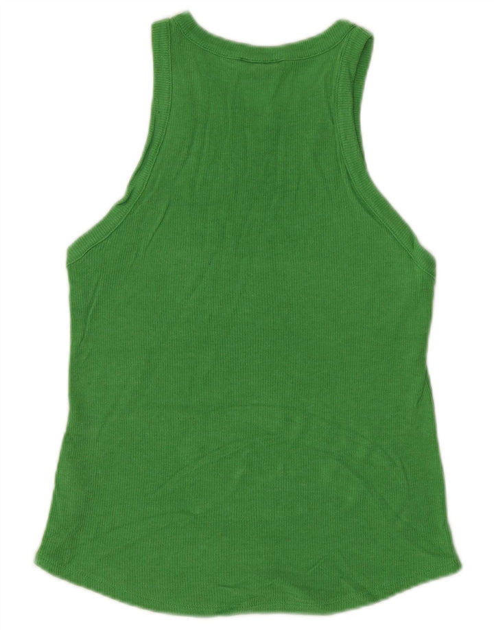 Colete feminino Massimo Dutti UK 12 Lyocell verde médio