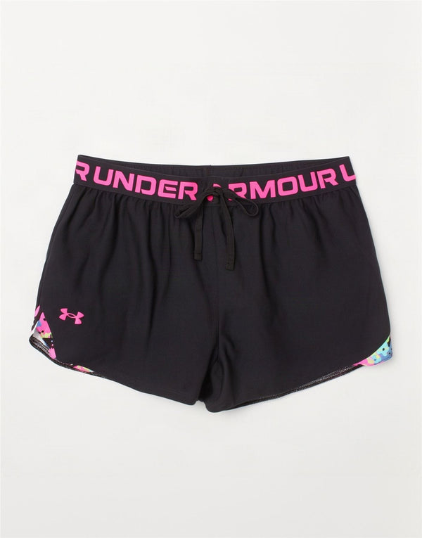 Shorts esportivos femininos Under Armour Loose Fit 13-14 anos XL preto camuflado