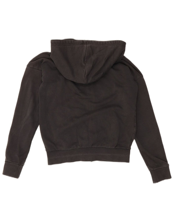 Suéter Adidas Feminino Oversized Zip com Capuz UK 4/6 XS Algodão Preto