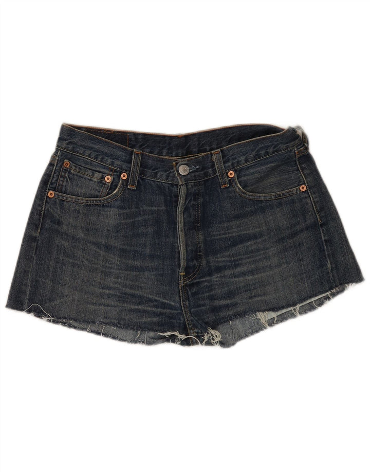 Shorts jeans feminino Levi's 501 W30 algodão azul médio