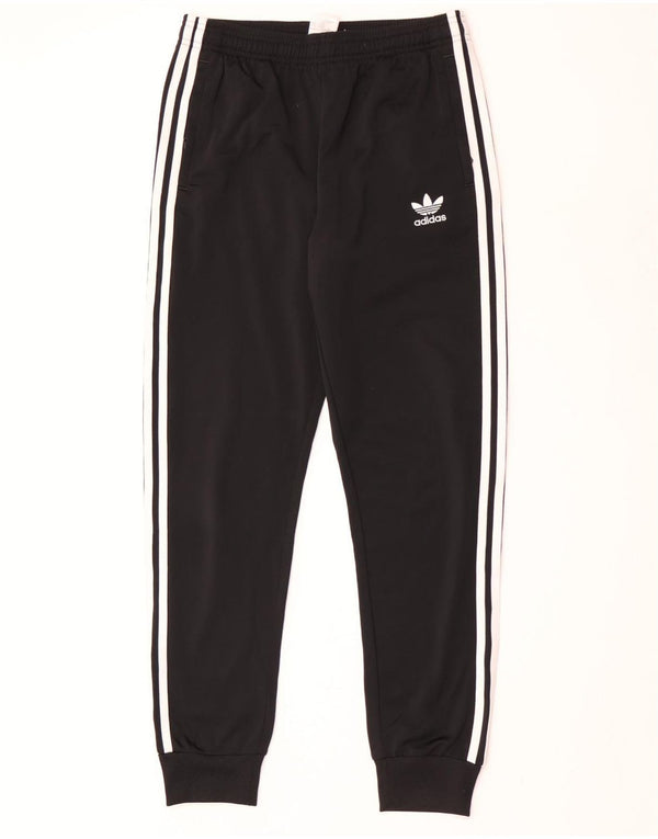 Adidas meninos calças de treino joggers 13-14 anos preto poliéster