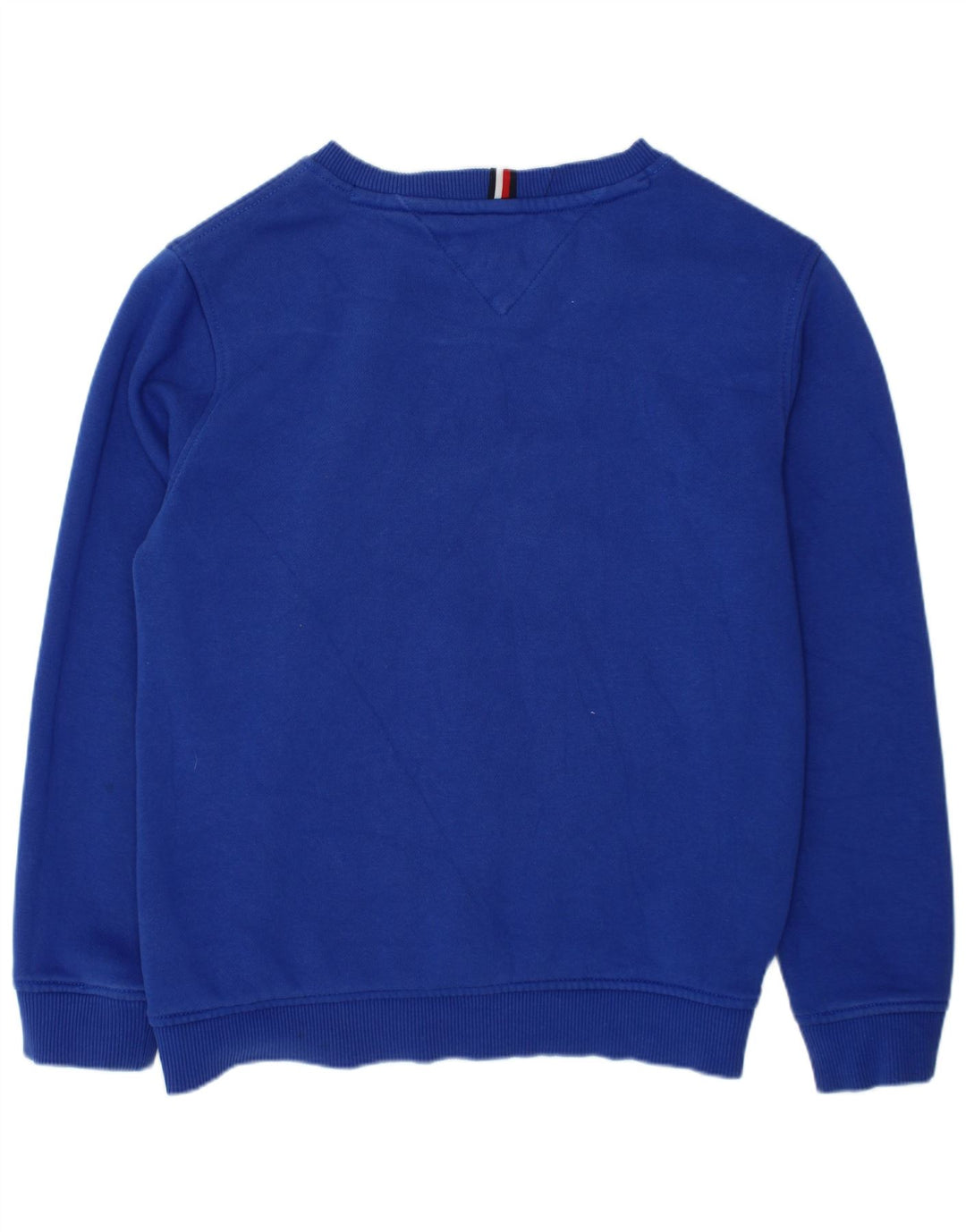 TOMMY HILFIGER Meninos moletom gráfico jumper 8-9 anos médio azul algodão