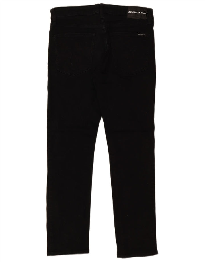 Calvin Klein Mens Jeans Slim W31 L30 Algodão Preto