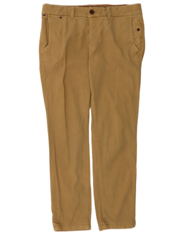 Tommy Hilfiger Calça Chino Masculina Reta W32 L30 Algodão Bege
