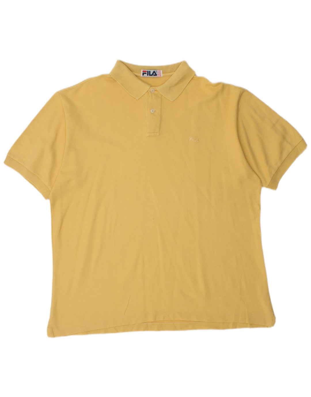 Camisa polo masculina Fila IT 52 grande algodão amarelo