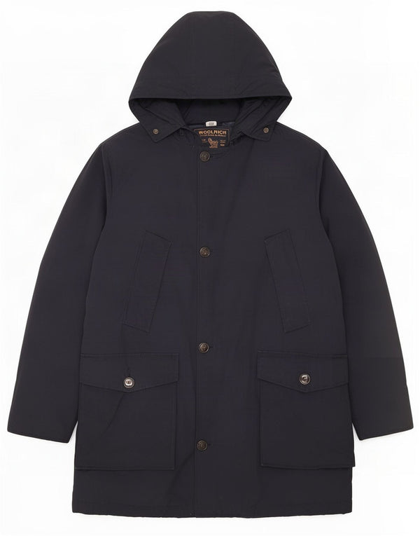 Casaco acolchoado com capuz masculino Woolrich UK 42 XL azul marinho