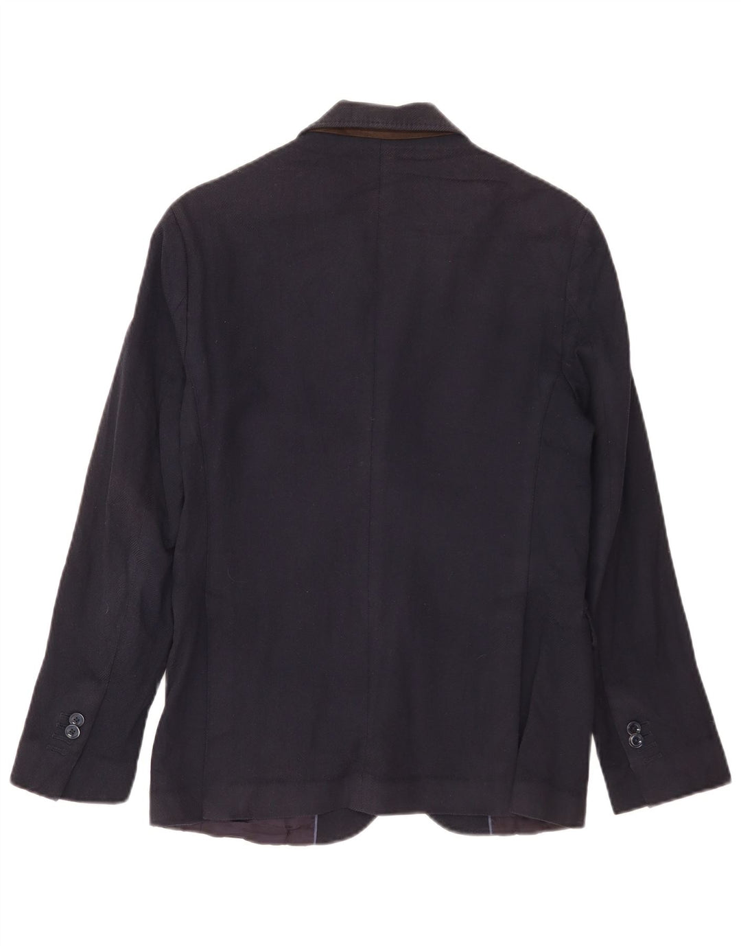 Jaqueta blazer masculina Massimo Dutti com 2 botões UE 46 pequeno algodão azul marinho