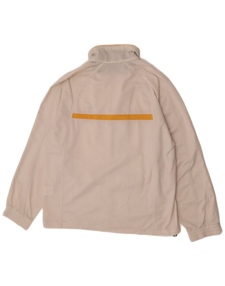 Revestimento superior XL do fato de treino dos homens da Lotto fora do poliéster branco de Colourblock