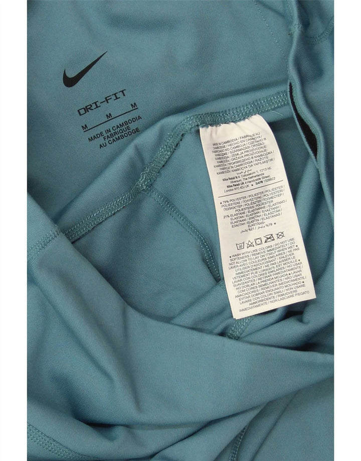 Leggings Nike Dri Fit Feminino UK 12 Poliéster Azul Médio
