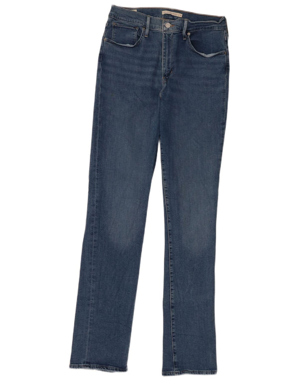 Calça jeans feminina Levi's 724 High Rise Straight W31 L34 azul algodão